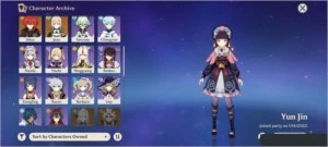 Conta Genshin Impact Ayaka Hutao + Jean Mona & Diluc