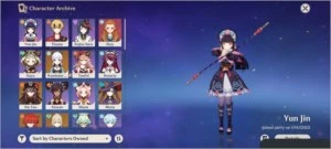 Conta Genshin Impact Ayaka Hutao + Jean Mona & Diluc