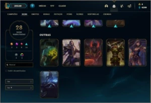 Conta platina 2 com 28 skins e 48 champs - League of Legends LOL