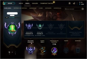 Conta Diamante 3 com 6 skins e 33 campeões - League of Legends LOL