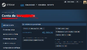 Conta steam 200 de saldo + email de criação