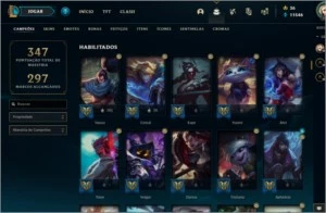 Conta de League of Legends nivel 329, 78 skins. LOL