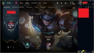 CONTA LOL - PLATINA, TODOS CAMPEÕES, 164 SKINS - League of Legends