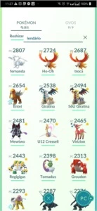 Conta Pokemon GO LVL 38 85 Lendários (3 Regigigas) - Pokémon