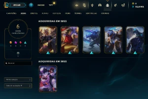 CONTA UNRANKED C SKIN DA KAYLE/SETT/RENEK/PANTHEON/RYZE/NUNU - League of Legends LOL