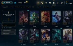 CONTA UNRANKED C SKIN DA KAYLE/SETT/RENEK/PANTHEON/RYZE/NUNU - League of Legends LOL