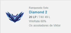 CONTA LEAGUE OF LEGENDS DIAMANTE 2 MMR ALTO LOL