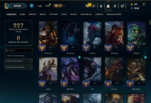 Platina 4 com TODOS os Champs e 101 Skins +6 Prestigios - League of Legends LOL