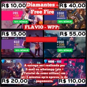 Diamantes - Free Fire