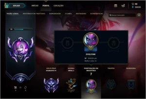 CONTA DIAMANTE 4, APENAS JOGUEI DE EVELYNN - League of Legends LOL