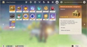 Conta Genshin impact zhong,xiao, ganyu, Venti,  Kiki e diluc