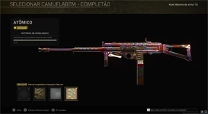 CONTA CALL OF DUTY WARZONE CAMUFLAGEM ATOMICO E DIAMANTE ZB COD