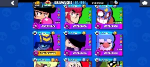 Conta de brawl com 36k de trofeús - com 13 brawlers rank max - Brawl Stars