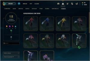 Conta LOL D4, 118 skins e Todos os campeões - League of Legends
