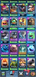 Conta Clash Royale lvl 13 5 decks quase fulls