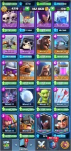 Conta Clash Royale lvl 13 5 decks quase fulls