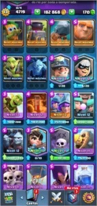 Conta Clash Royale lvl 13 5 decks quase fulls
