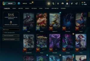 Conta ouro 2 com 66 Champs e 120 Skins - League of Legends LOL
