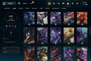 Conta ouro 2 com 66 Champs e 120 Skins - League of Legends LOL
