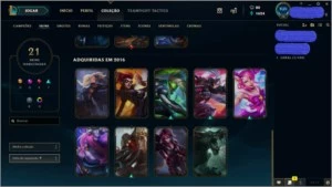 CONTA NVL 78 71 CHAMPS E 21 SKINS POR R$105.99 - League of Legends LOL
