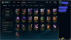 CONTA NVL 78 71 CHAMPS E 21 SKINS POR R$105.99 - League of Legends LOL