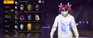 Vem Nela  Conta Antiga Id 9, Skin Do Samurai, Cabelo Rosa. - Free Fire