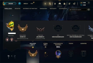 Ouro 4 com 125 Champs e 89 Skins + 2 Prestigios da Riven - League of Legends LOL