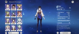Conta com 42 personagens 5* + 22 Armas 5*  + Conta Star Rail - Honkai: Star Rail