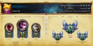 Conta lv 30 league of Legends, Borda de ouro +60 Skins LOL