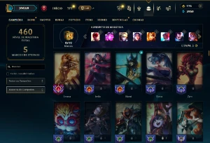 Unranked com TODOS os champs e 90 Skins ( MAIN SUP ) - League of Legends LOL