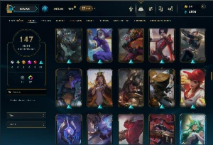 Prata 2 com 115 Champs e 147 Skins - League of Legends LOL