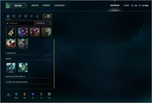 Conta League of Legends - Ouro V - 116 Skins - 11k de IP LOL