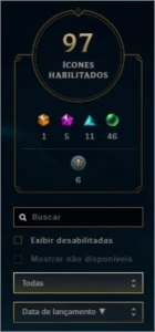 Conta Ouro 3 - 67 Skins/ 20 Sentinelas/ 97 Icones/ 42 Emote - League of Legends LOL