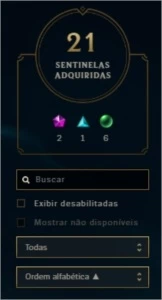 Conta Ouro 3 - 67 Skins/ 20 Sentinelas/ 97 Icones/ 42 Emote - League of Legends LOL