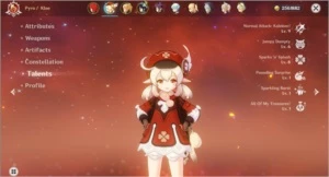 AR 53 Diluc, Klee, Venti, Mona e jean - Genshin Impact