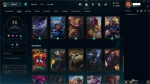 Conta lvl 242 - 371 skins - League of Legends LOL