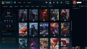 Conta lvl 242 - 371 skins - League of Legends LOL
