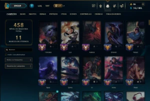 Bronze 3 com 155 Champs e 150 Skins ( ADC / MID / JG ) - League of Legends LOL