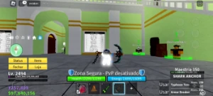 Conta blox fruits com sanguine art todas espadas e armas - Roblox