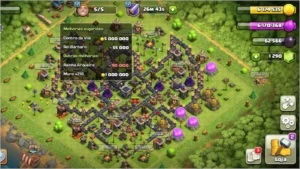 Clash...cv9 quase full faltando heróis e muros - Clash of Clans