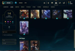 Conta Unranked lv 26 com 22 Champs e 14 Skins - League of Legends LOL