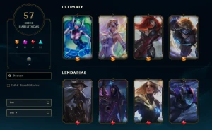 Conta Com 4 Ultimates, 259 Skins Em Espólio, 1450 Reais - League of Legends LOL