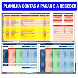 Planilha de Controle Contas a Pagar e Receber - Planilhas e Dashboards