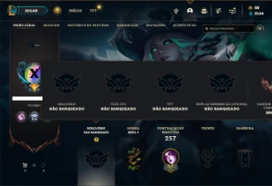 Unranked com 85 Champs e 28 Skins - League of Legends LOL