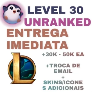 CONTA SMURF LEAGUE OF LEGENDS UNRANKED LOL LEVEL 30