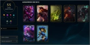 Conta Platina 3 solo/platina 1 flex/129 campeões/55 skins - League of Legends LOL