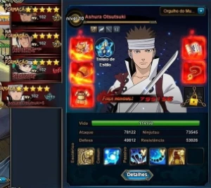 Conta Naruto Online Tranca Nv 102 +/-3.100.000 De Fc.