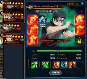 Conta Naruto Online Tranca Nv 102 +/-3.100.000 De Fc.