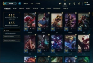 Conta platina 3 com 137 champs e 99 skins ( MAIN MID ) - League of Legends LOL