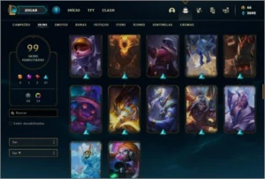 Conta platina 3 com 137 champs e 99 skins ( MAIN MID ) - League of Legends LOL